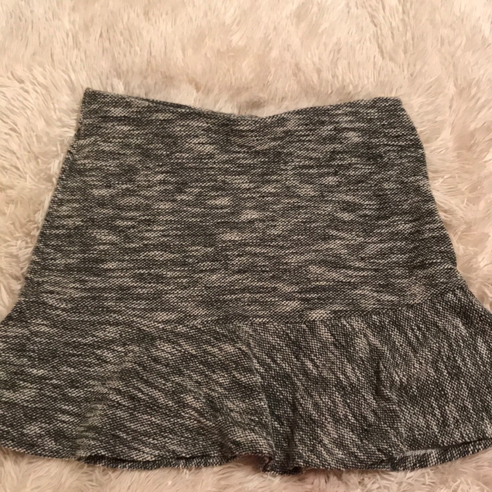 H&M black and white skater skirt